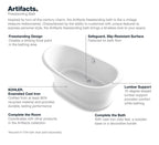 KOHLER K-21000-W-0 Artifacts 66-1/8" X 32-1/2" Freestanding Bath - White