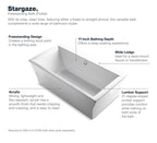KOHLER K-6367-0 Stargaze 72" X 36" Freestanding Bath With Fluted Shroud - White