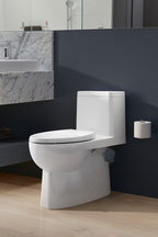 KOHLER K-78080-96 Reach One-Piece Compact Elongated Toilet With Skirted Trapway, 1.28 Gpf - Biscuit