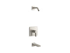KOHLER K-TLS23502-4-BN Parallel Rite-Temp Bath And Shower Trim Kit, Without Showerhead - Vibrant Brushed Nickel