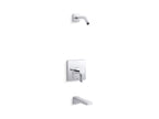 KOHLER K-TLS23502-4-2MB Parallel Rite-Temp Bath And Shower Trim Kit, Without Showerhead - Vibrant Brushed Moderne Brass