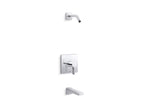 KOHLER K-TLS23502-4-CP Parallel Rite-Temp Bath And Shower Trim Kit, Without Showerhead - Polished Chrome