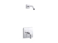 KOHLER K-TLS23503-4-CP Parallel Rite-Temp Shower Trim Kit, Without Showerhead - Polished Chrome