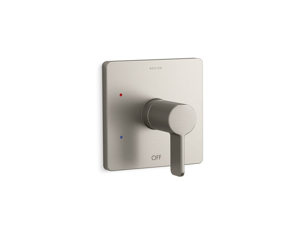 KOHLER K-TS23501-4-BN Parallel Rite-Temp Shower Valve Trim - Vibrant Brushed Nickel