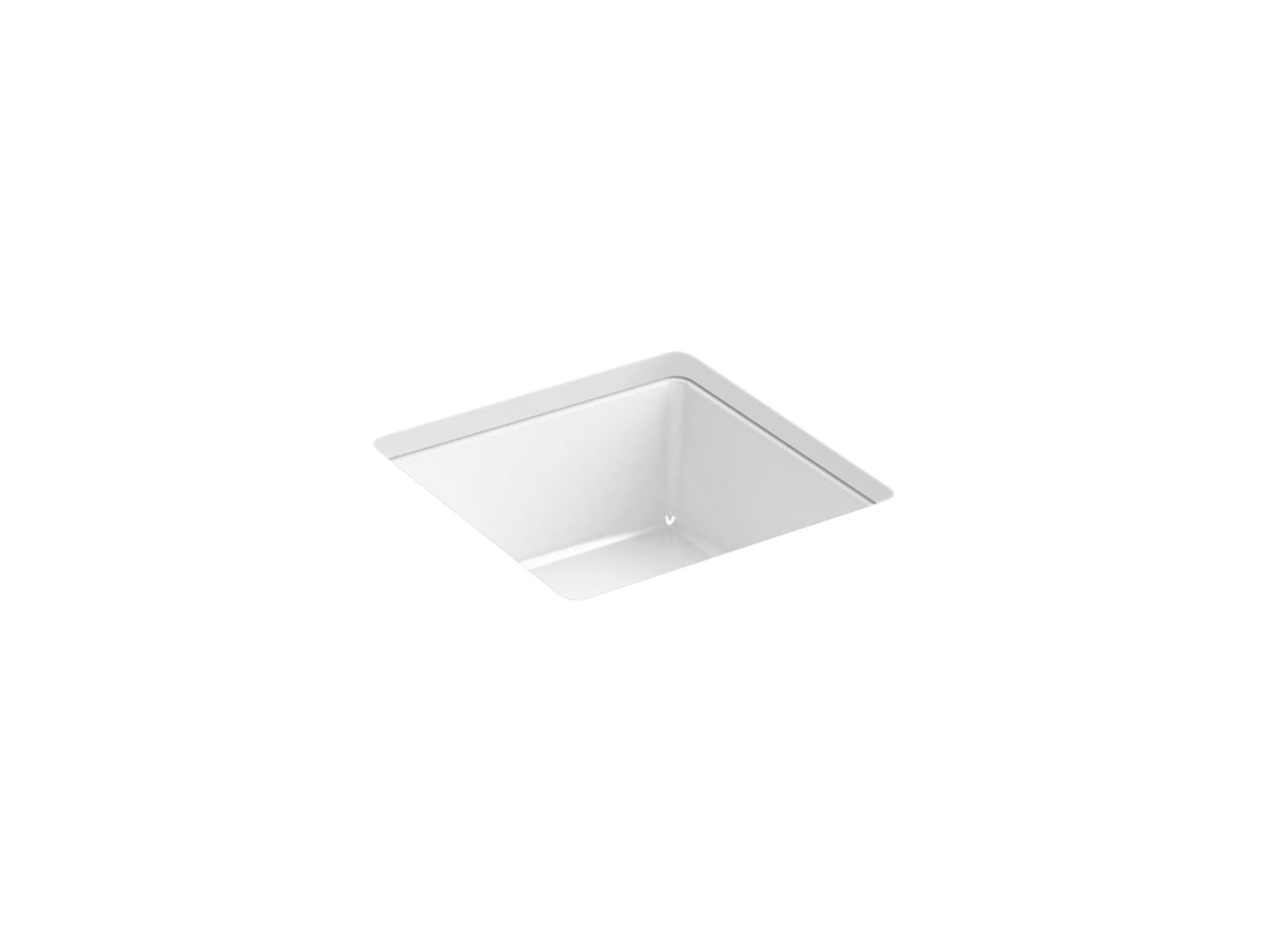 KOHLER K-8188-0 Verticyl 13" Square Undermount Bathroom Sink In White