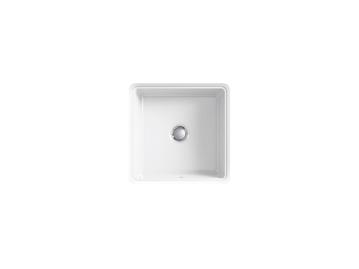 KOHLER K-8188-7 Verticyl 13" Square Undermount Bathroom Sink - Black Black