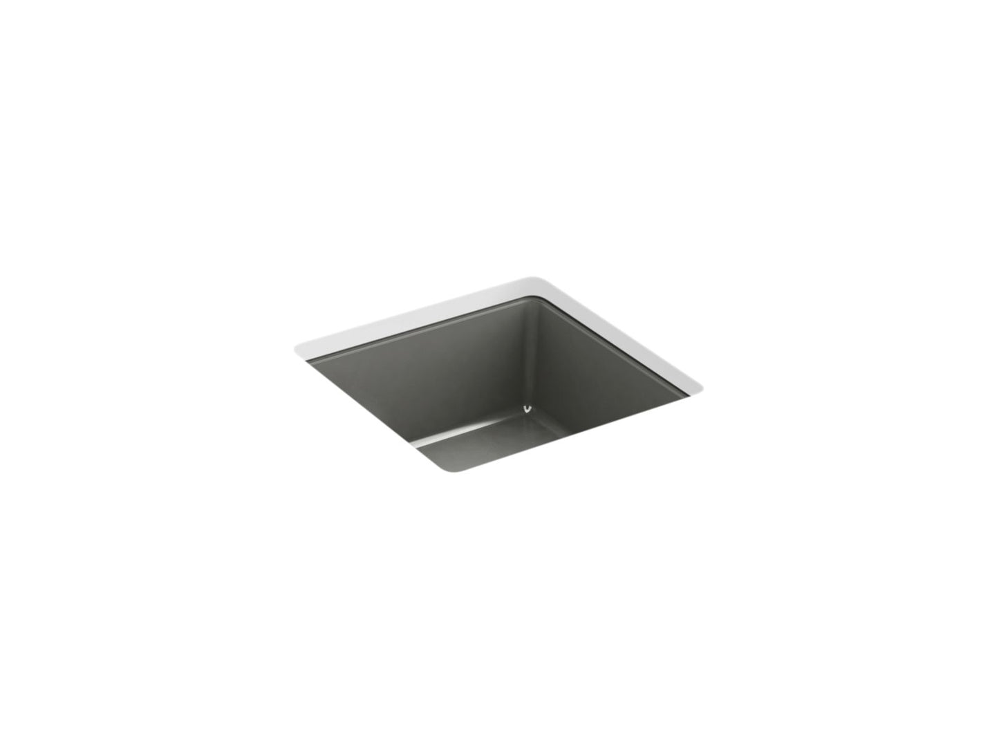 KOHLER K-8188-58 Verticyl 13" Square Undermount Bathroom Sink In Thunder Grey