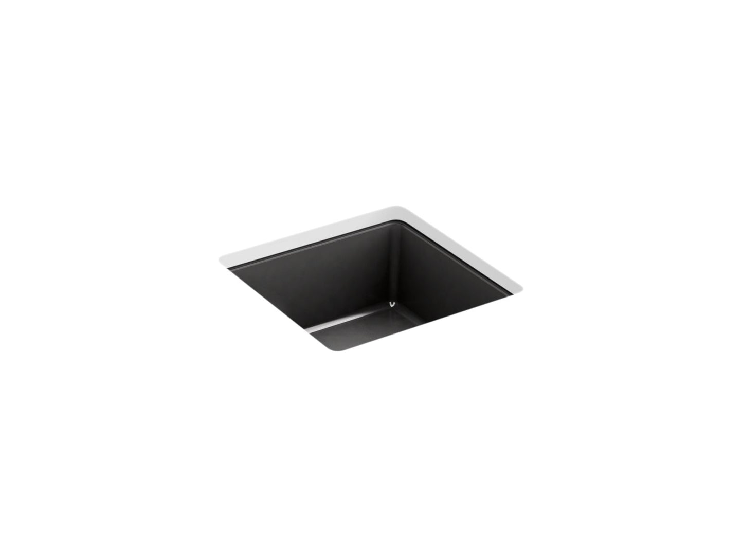 KOHLER K-8188-7 Verticyl 13" Square Undermount Bathroom Sink In Black Black