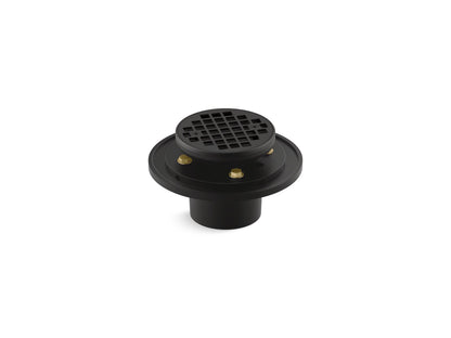 KOHLER K-22671-BL Clearflo Round brass tile-in shower drain - Matte Black