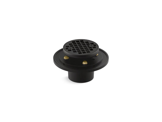 KOHLER K-22671-BL Clearflo Round brass tile-in shower drain - Matte Black