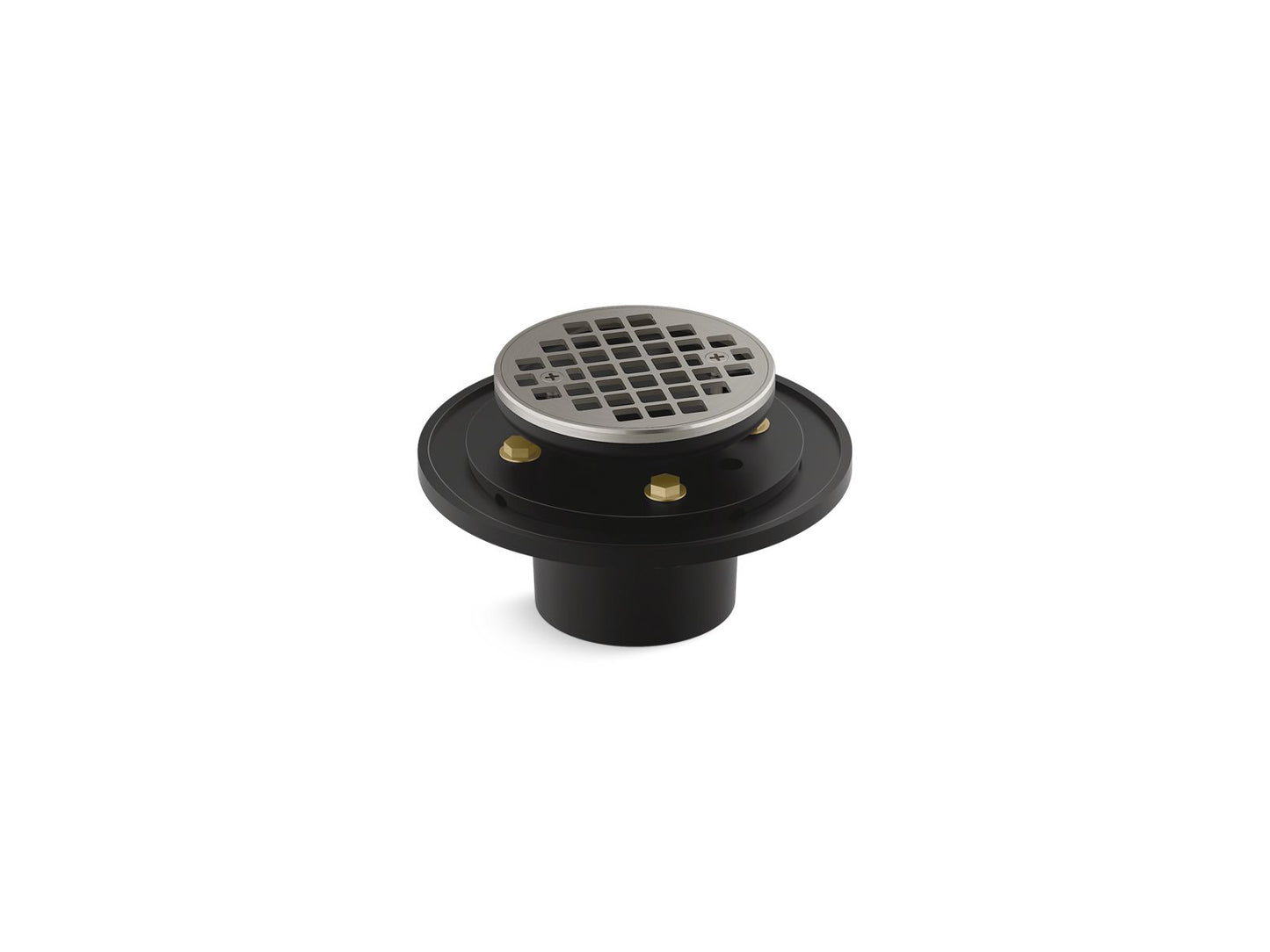 KOHLER K-22671-BN Clearflo Round Brass Tile-In Shower Drain In Vibrant Brushed Nickel