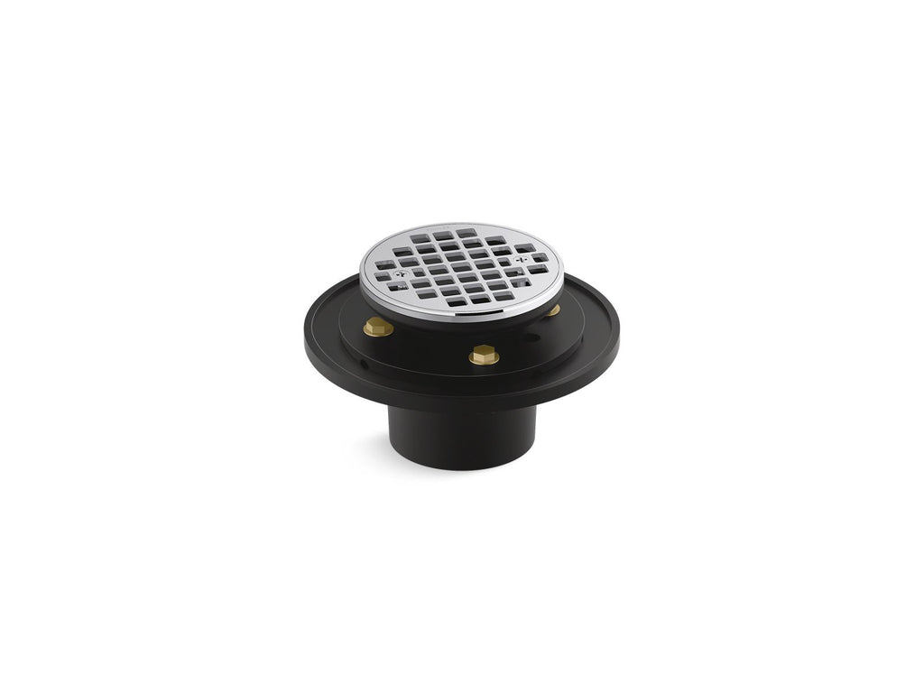 KOHLER K-22671-2MB Clearflo Round Brass Tile-In Shower Drain - Vibrant Brushed Moderne Brass