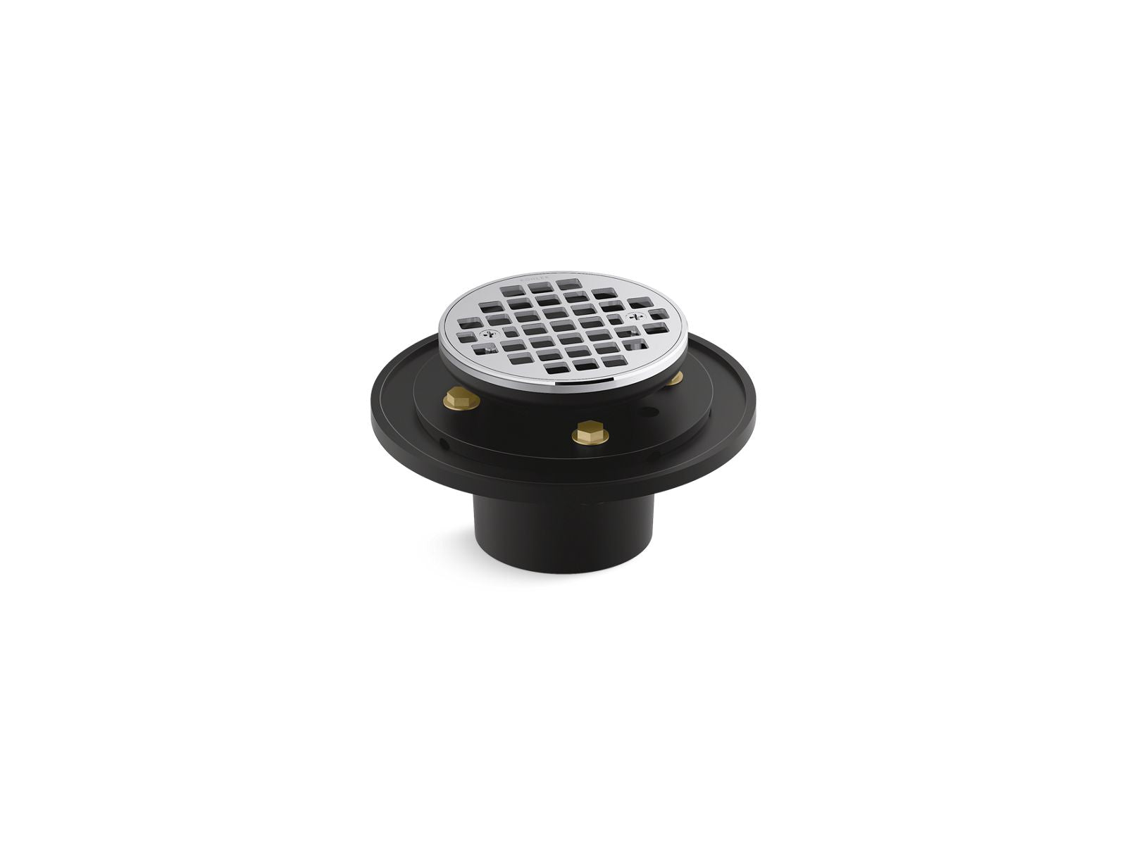 KOHLER K-22671-2MB Clearflo Round Brass Tile-In Shower Drain - Vibrant Brushed Moderne Brass