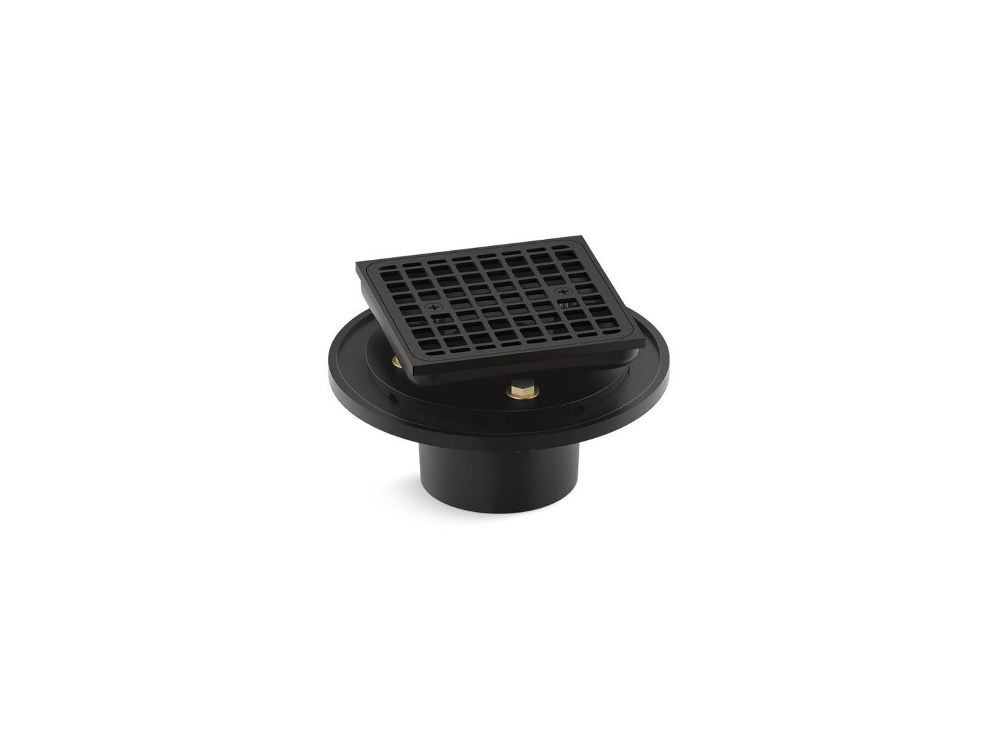 KOHLER K-22673-BL Clearflo Square Brass Tile-In Shower Drain In Matte Black