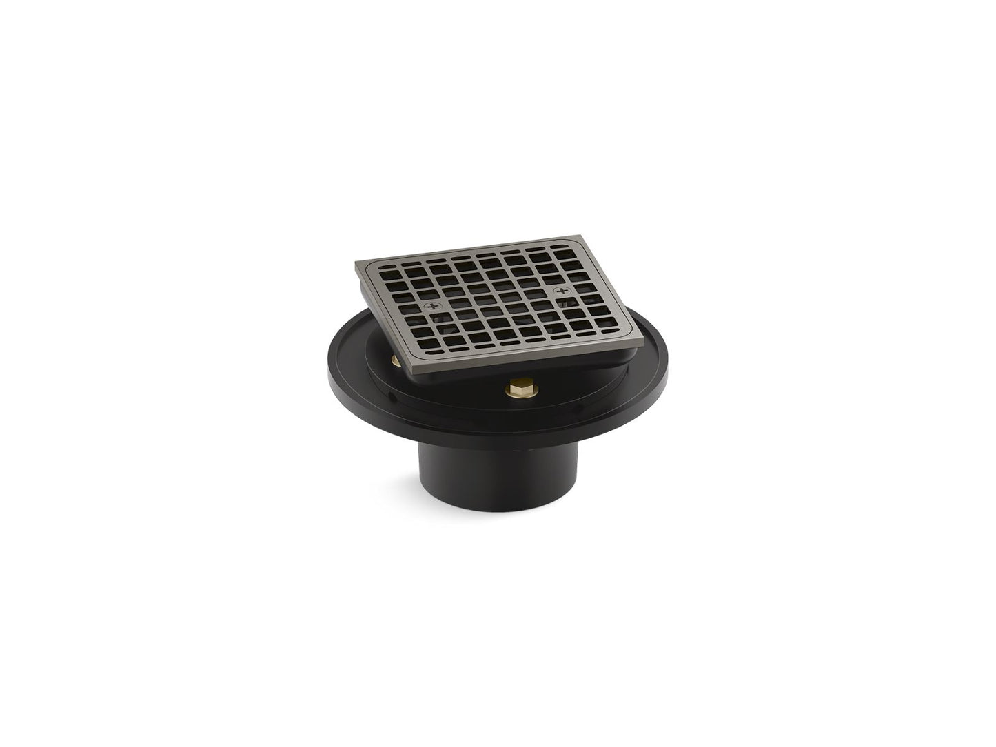 KOHLER K-22673-BN Clearflo Square Brass Tile-In Shower Drain In Vibrant Brushed Nickel