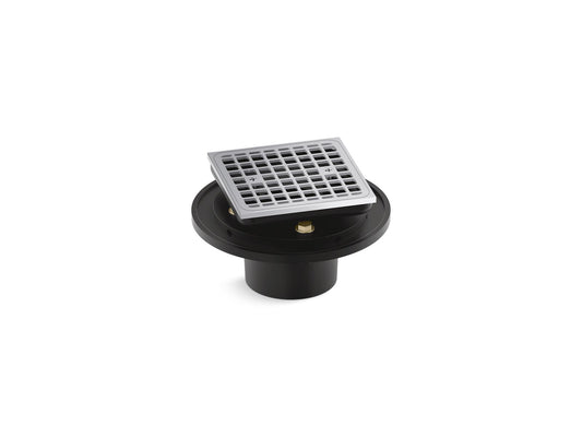 KOHLER K-22673-CP Clearflo Square brass tile-in shower drain - Polished Chrome