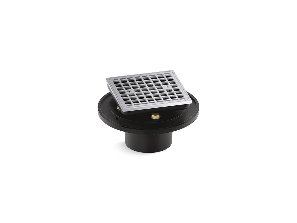 KOHLER K-22673-SN Clearflo Square Brass Tile-In Shower Drain - Vibrant Polished Nickel