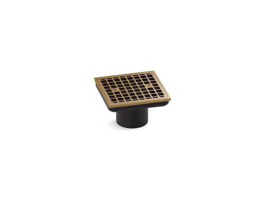 KOHLER K-22665-2MB Clearflo Square Brass Tile-In Shower Drain (Drain Body Not Included) In Vibrant Brushed Moderne Brass