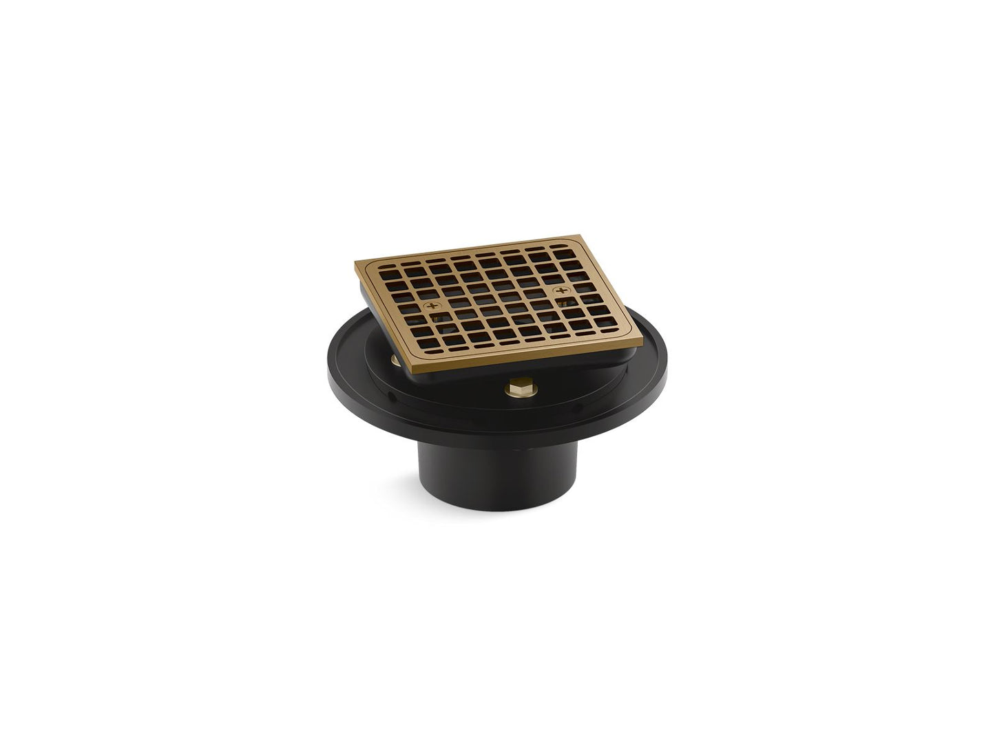 KOHLER K-22673-2MB Clearflo Square brass tile-in shower drain - Vibrant Brushed Moderne Brass