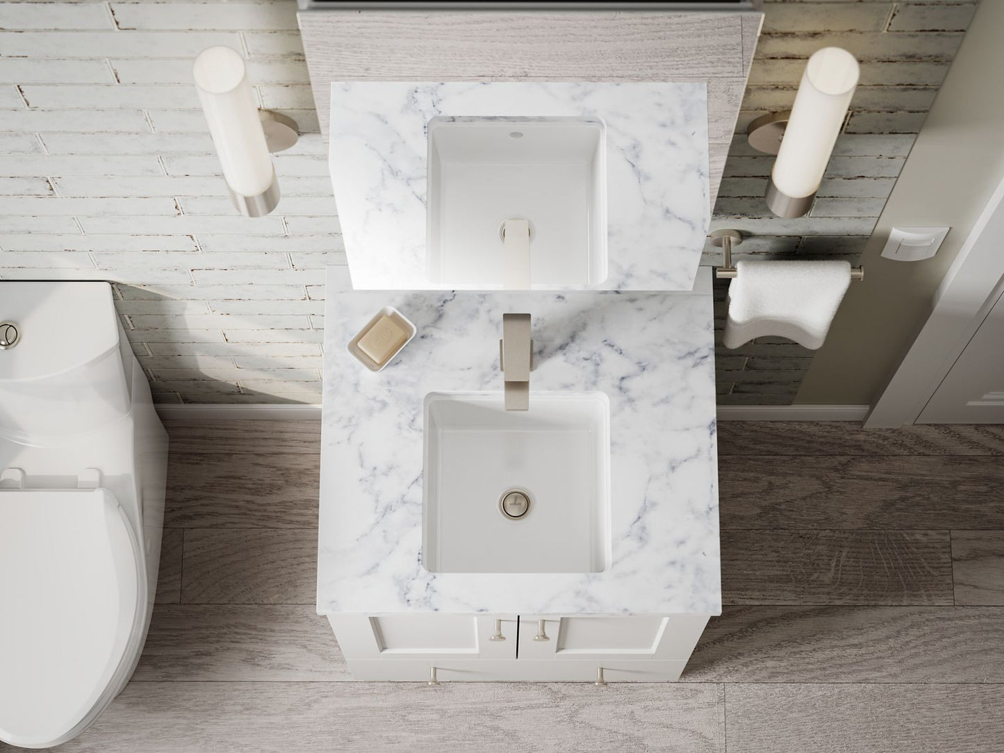 KOHLER K-8188-NY Verticyl 13" square undermount bathroom sink - Dune