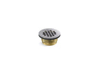 KOHLER K-22675-BL Round Brass Shower Receptor Drain - Matte Black