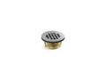 KOHLER K-22675-S Round Brass Shower Receptor Drain - Polished Stainless