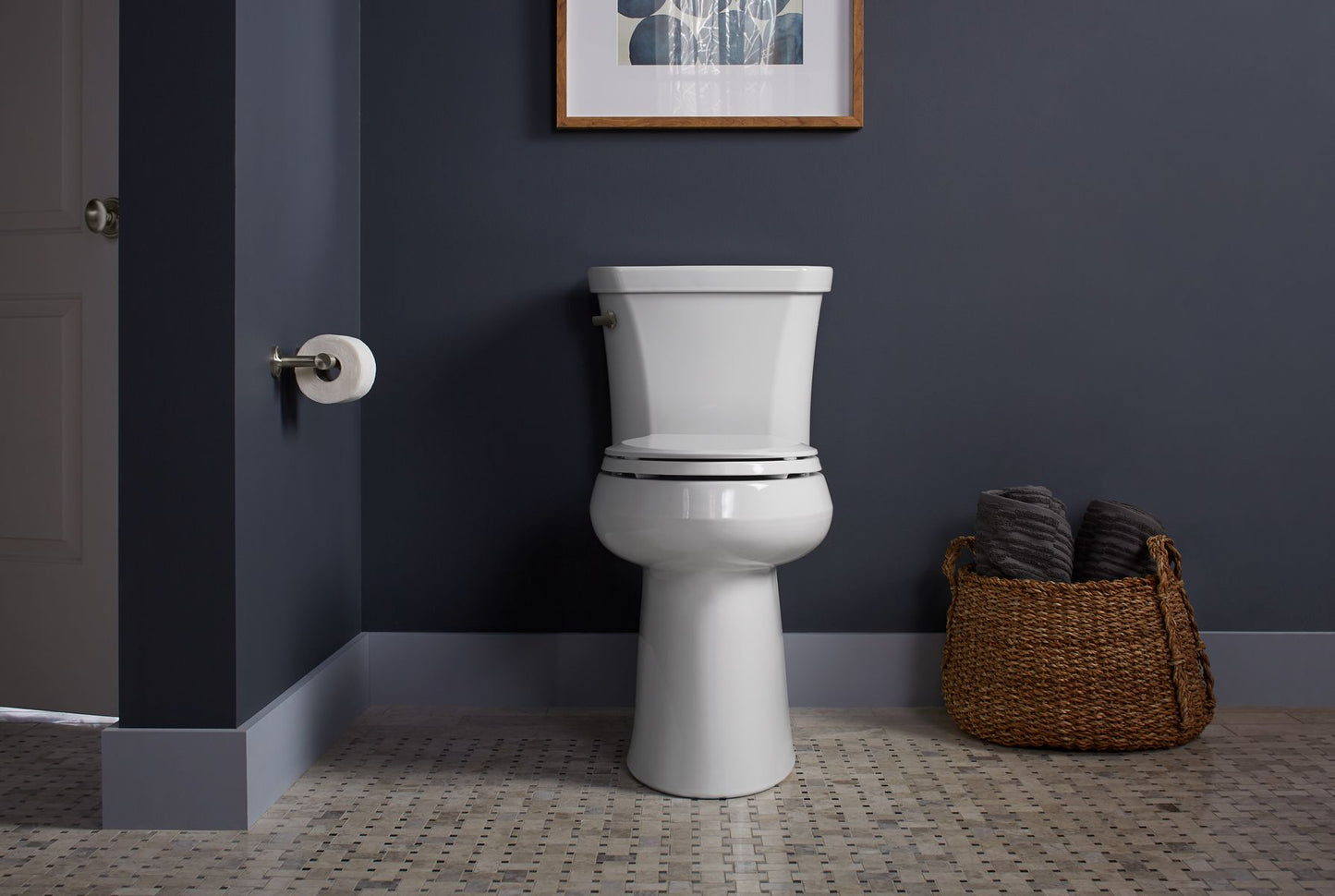 KOHLER K-25224-0 Highline Tall Two-Piece Elongated Toilet, 1.28 Gpf In White