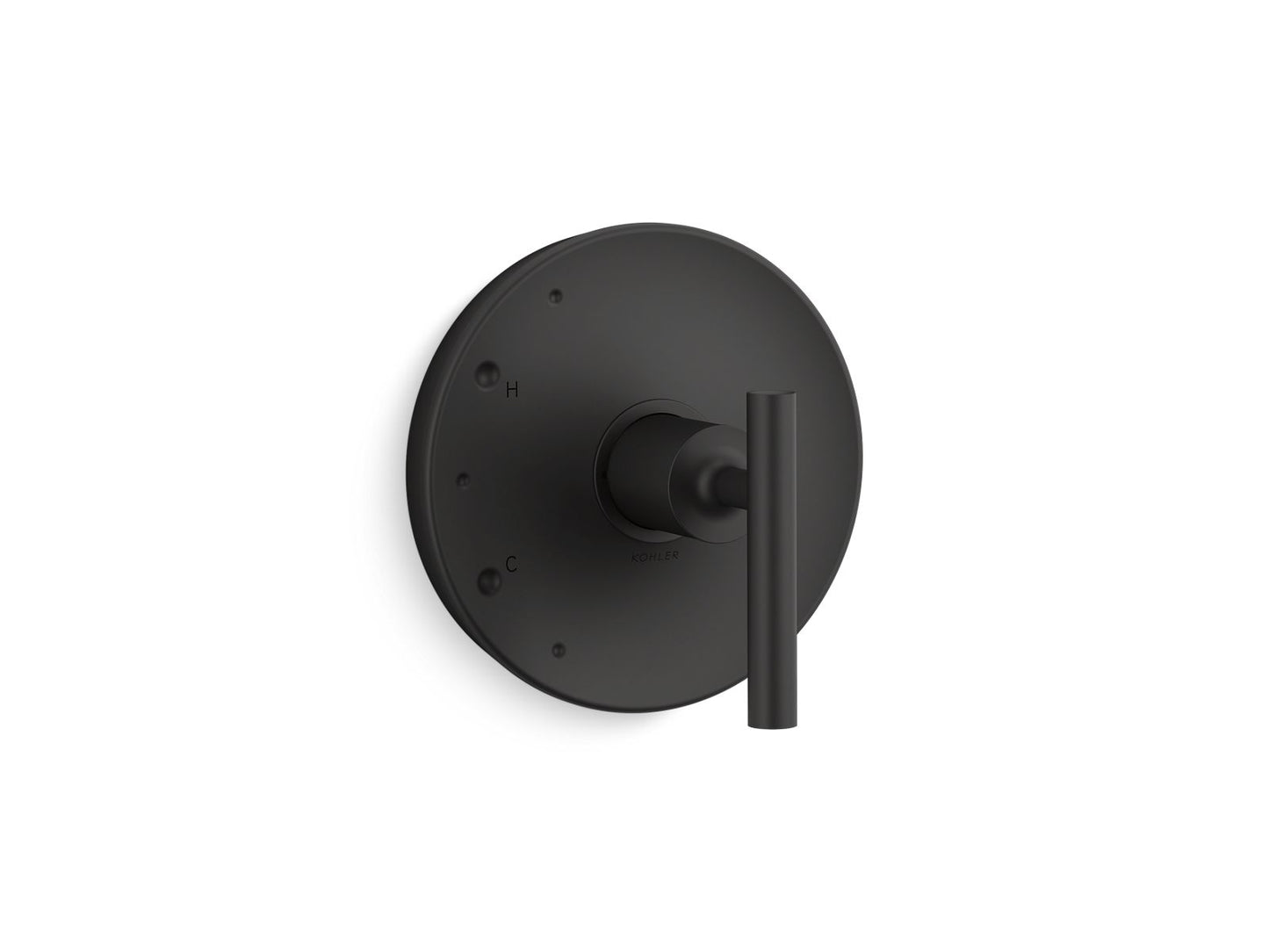 KOHLER K-TS14423-4-BL Purist Rite-Temp Valve Trim With Lever Handle In Matte Black