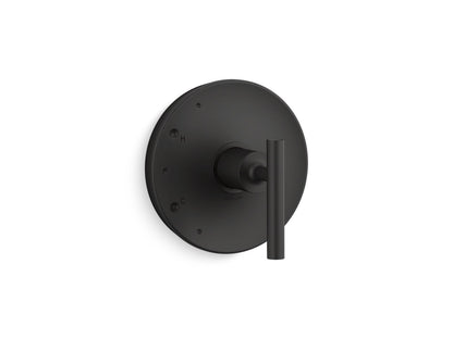 KOHLER K-TS14423-4-BL Purist Rite-Temp valve trim with lever handle - Matte Black