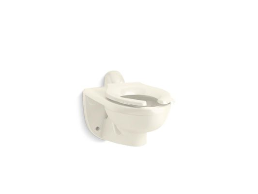 KOHLER K-84323-96 Kingston Ultra Wall-Mount Rear Spud Flushometer Bowl In Biscuit