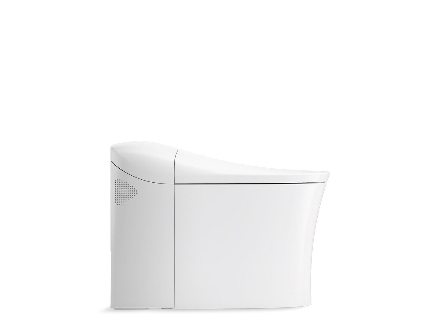 KOHLER K-77795-0 Eir One-Piece Elongated Smart Toilet, Dual-Flush In White