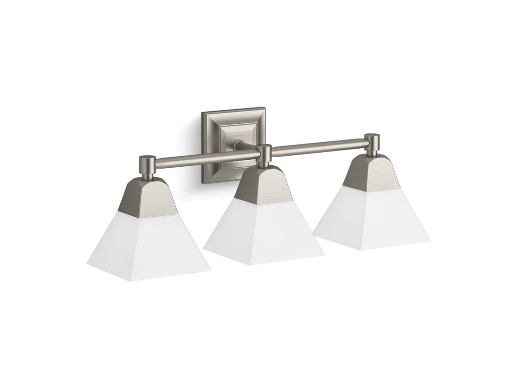 KOHLER K-23688-BA03-BNL Memoirs Three-Light Sconce - Brushed Nickel