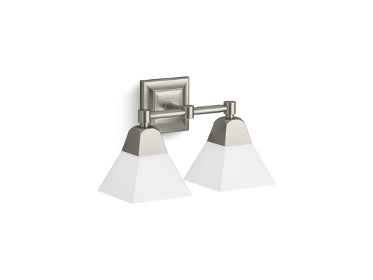 KOHLER K-23687-BA02-BNL Memoirs Two-Light Sconce In Brushed Nickel