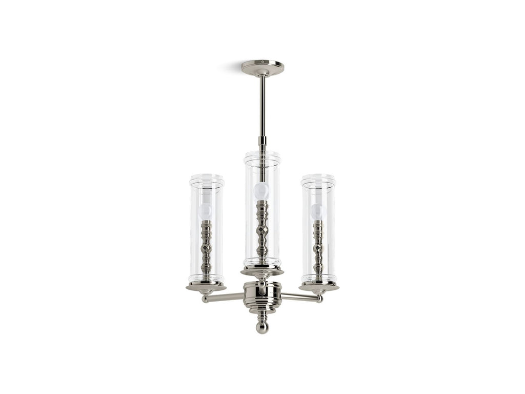 KOHLER K-23342-CH03-SNL Damask 20" Chandelier In Polished Nickel