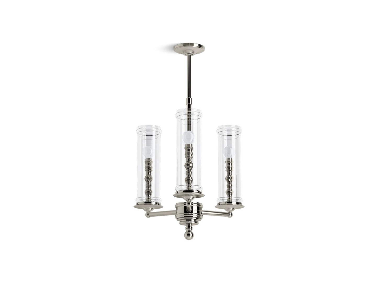 KOHLER K-23342-CH03-SNL Damask 20" Chandelier In Polished Nickel