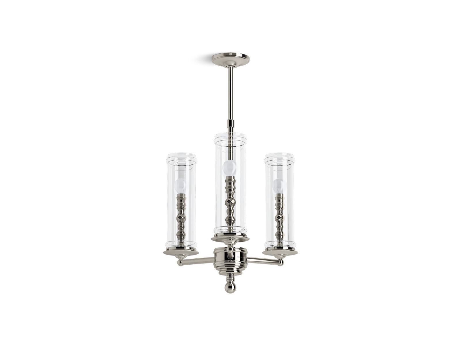 KOHLER K-23342-CH03-SNL Damask 20" Chandelier In Polished Nickel