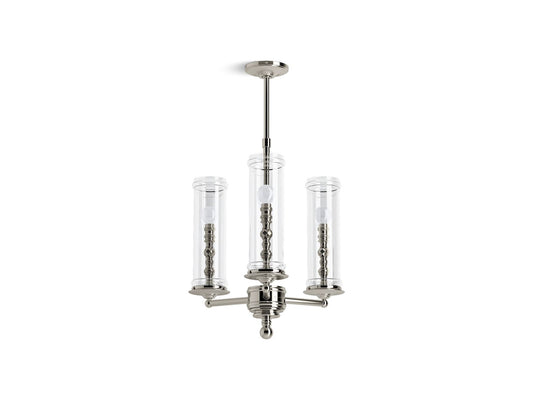 KOHLER K-23342-CH03-SNL Damask 20" Chandelier In Polished Nickel