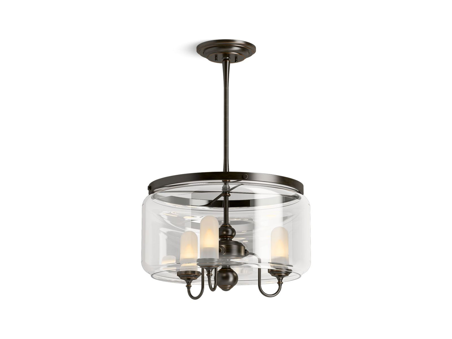 KOHLER K-22656-CH03-BZL Artifacts 22" Chandelier In Oil-Rubbed Bronze