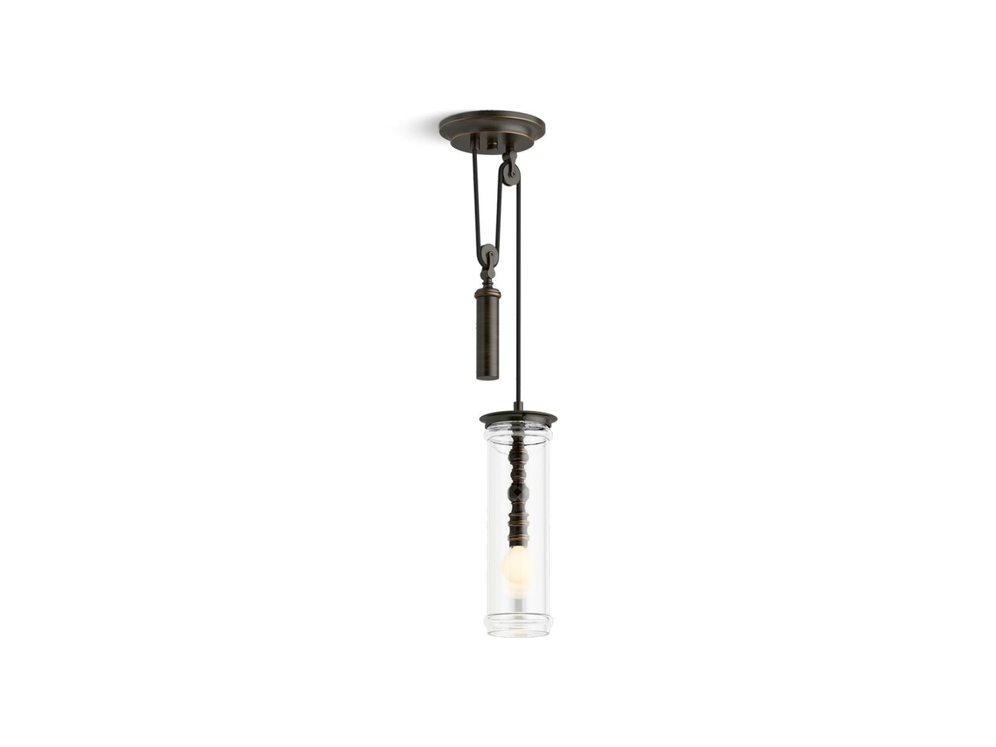 KOHLER K-23340-PE01-BZL Damask 4" Adjustable Pendant In Oil-Rubbed Bronze