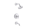 KOHLER K-T14420-4G-CP Purist Rite-Temp Bath And Shower Trim Kit With Push-Button Diverter And Lever Handle, 1.75 Gpm - Polished Chrome
