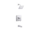 KOHLER K-T99763-4-2MB Honesty Rite-Temp Bath And Shower Trim Kit With Push-Button Diverter, 2.5 Gpm - Vibrant Brushed Moderne Brass