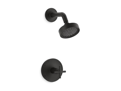 KOHLER K-TS14422-3G-BL Purist Rite-Temp shower trim kit with cross handle, 1.75 gpm - Matte Black