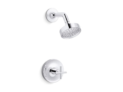 KOHLER K-TS14422-3G-2MB Purist Rite-Temp shower trim kit with cross handle, 1.75 gpm - Vibrant Brushed Moderne Brass