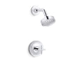 KOHLER K-TS14422-3G-CP Purist Rite-Temp Shower Trim Kit With Cross Handle, 1.75 Gpm - Polished Chrome