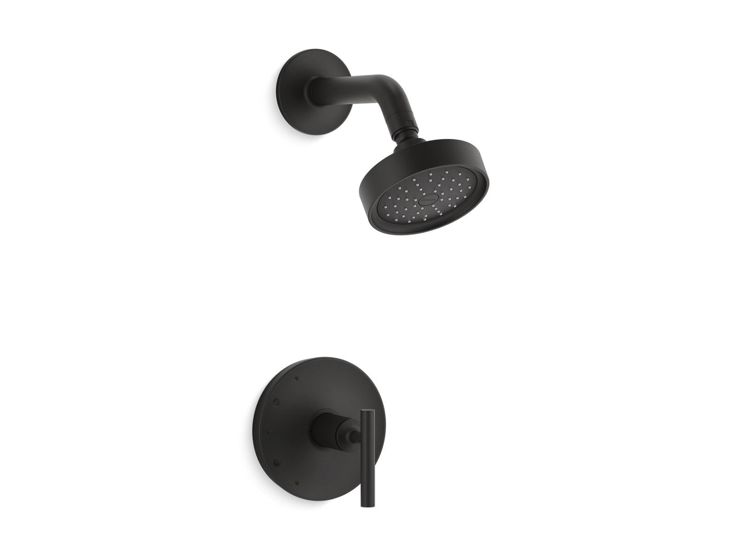 KOHLER K-TS14422-4G-BL Purist Rite-Temp Shower Trim Kit With Lever Handle, 1.75 Gpm In Matte Black