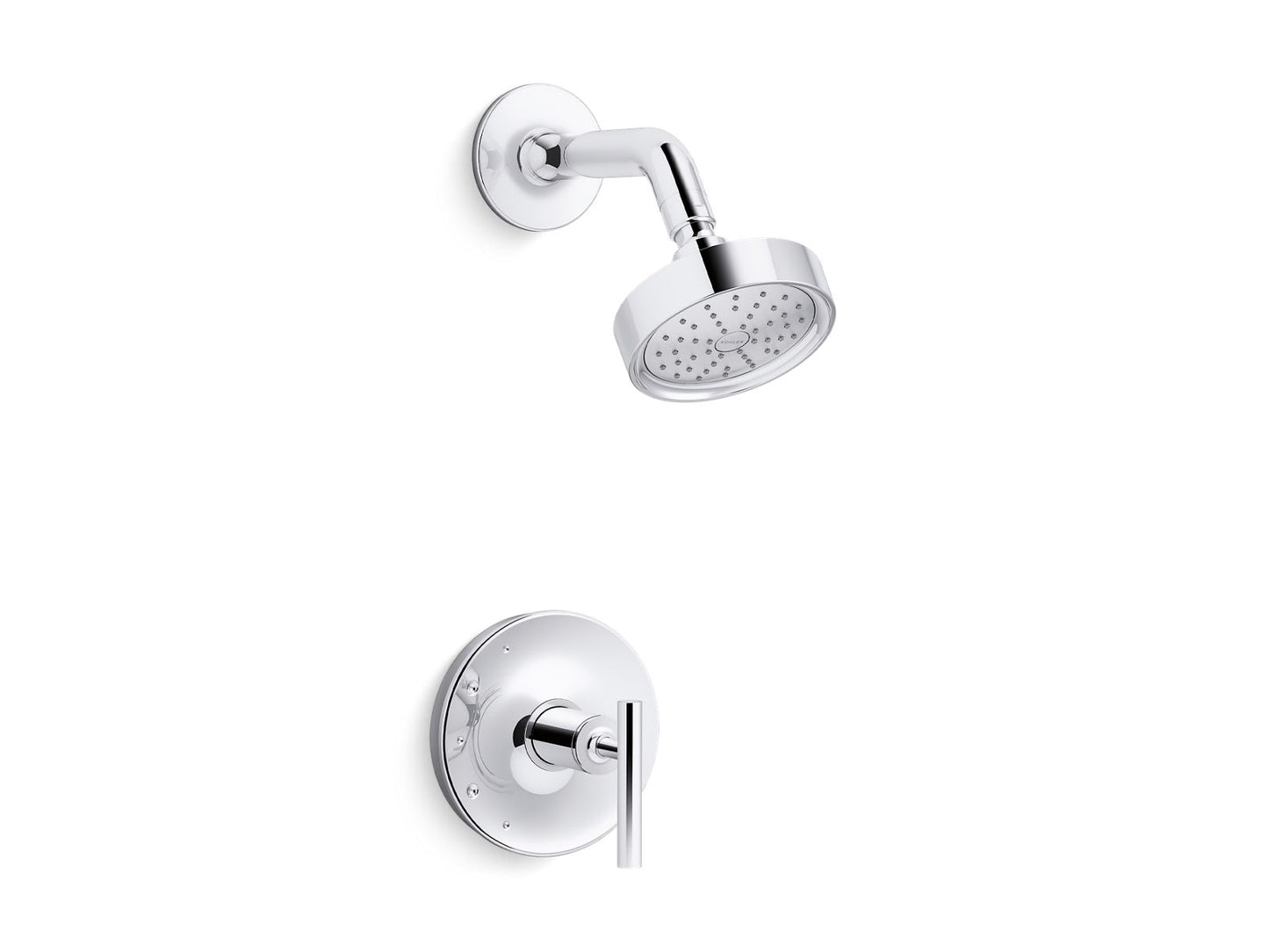 KOHLER K-TS14422-4G-CP Purist Rite-Temp Shower Trim Kit With Lever Handle, 1.75 Gpm In Polished Chrome