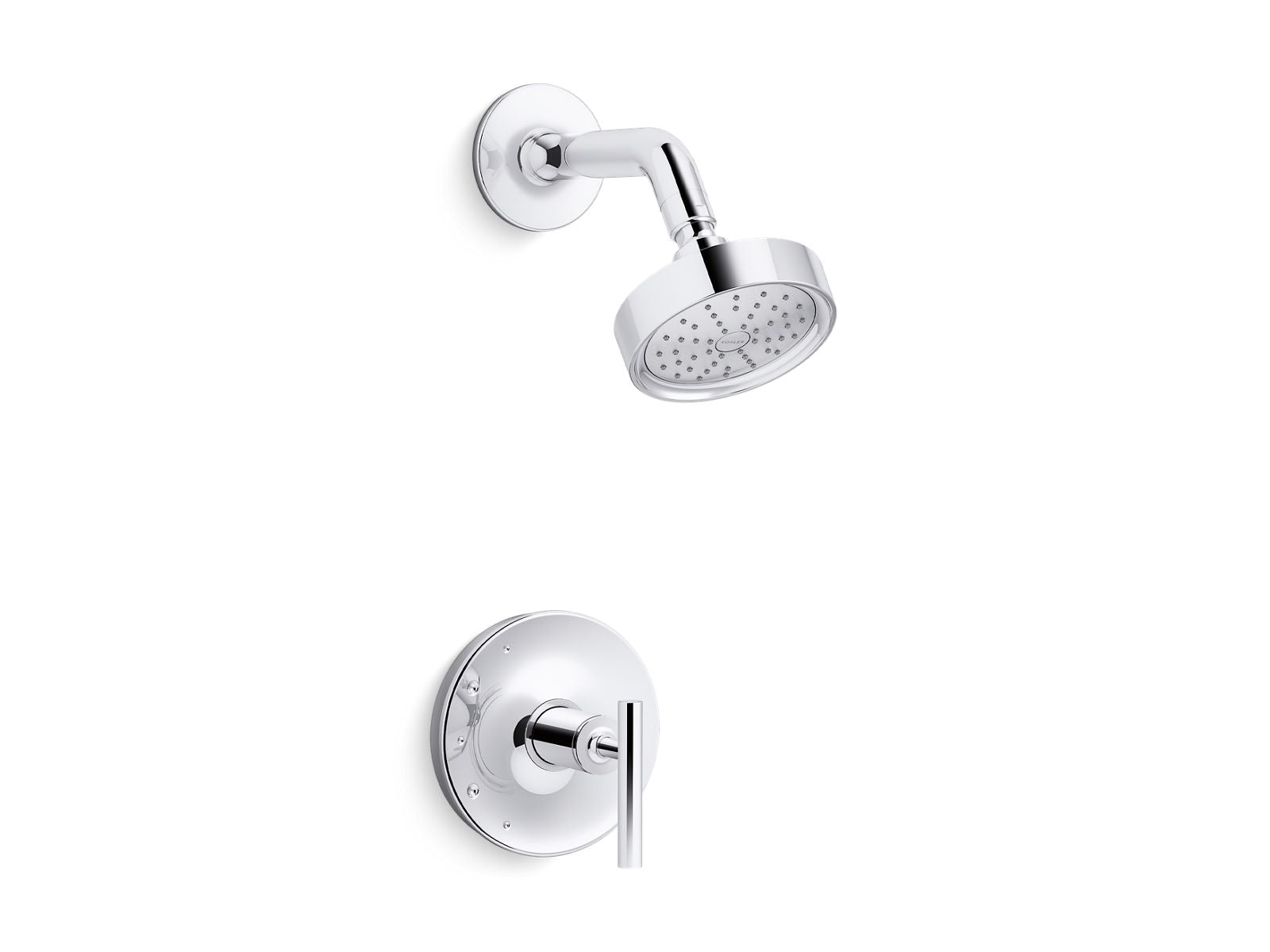 KOHLER K-TS14422-4G-CP Purist Rite-Temp Shower Trim Kit With Lever Handle, 1.75 Gpm - Polished Chrome