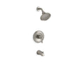 KOHLER K-TS395-4G-BN Devonshire Rite-Temp Bath And Shower Trim Kit, 1.75 Gpm, Npt Spout - Vibrant Brushed Nickel