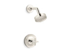 KOHLER K-TS14422-3G-SN Purist Rite-Temp Shower Trim Kit With Cross Handle, 1.75 Gpm - Vibrant Polished Nickel