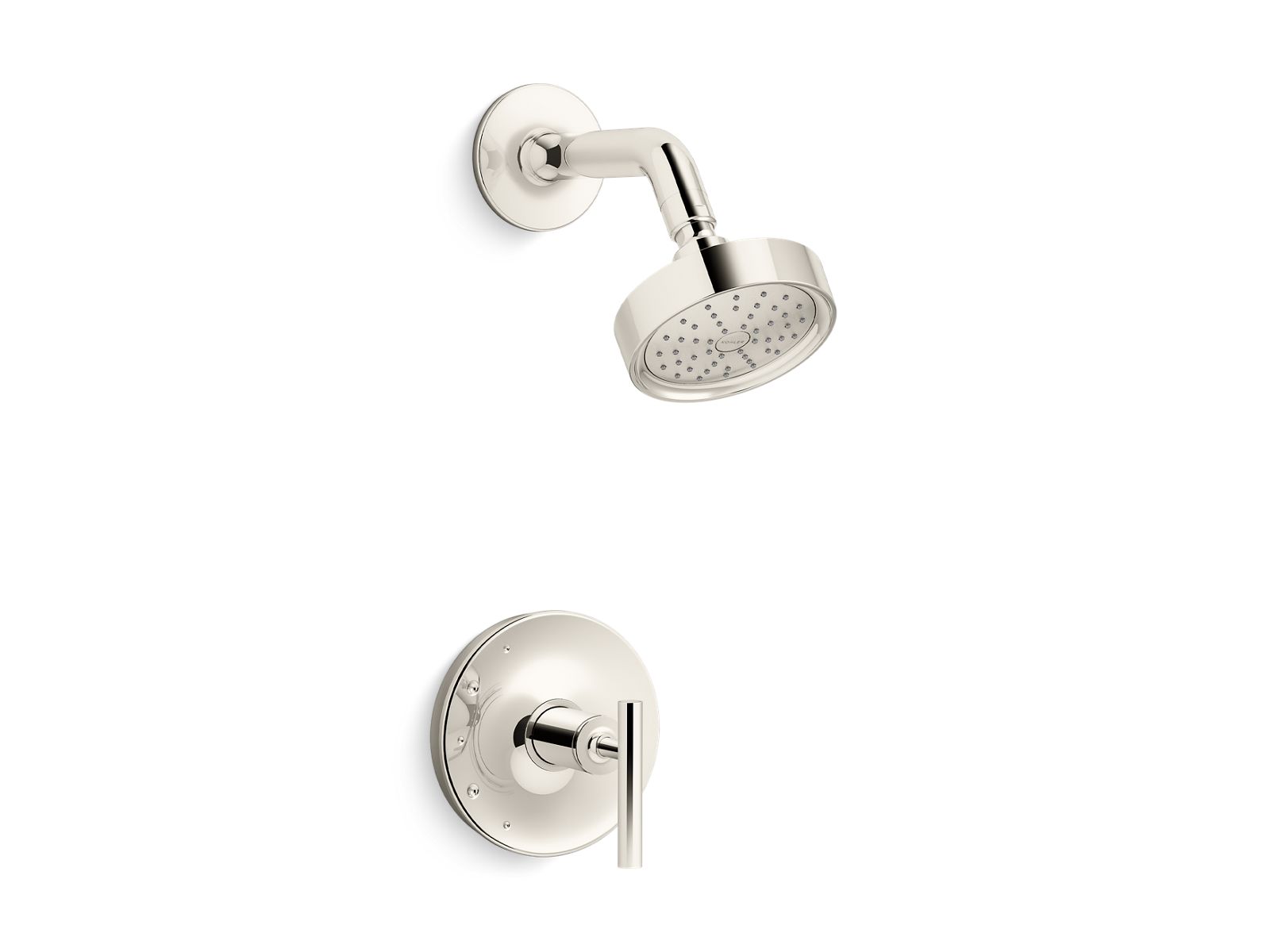 KOHLER K-TS14422-4G-SN Purist Rite-Temp Shower Trim Kit With Lever Handle, 1.75 Gpm - Vibrant Polished Nickel
